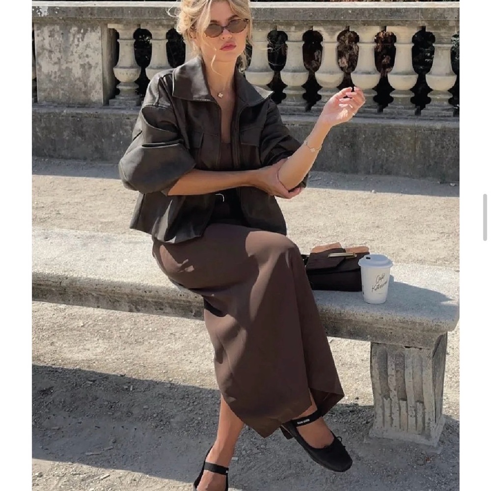 Y2K VTG Chocolate Brown Sleeveless Maxi Dress